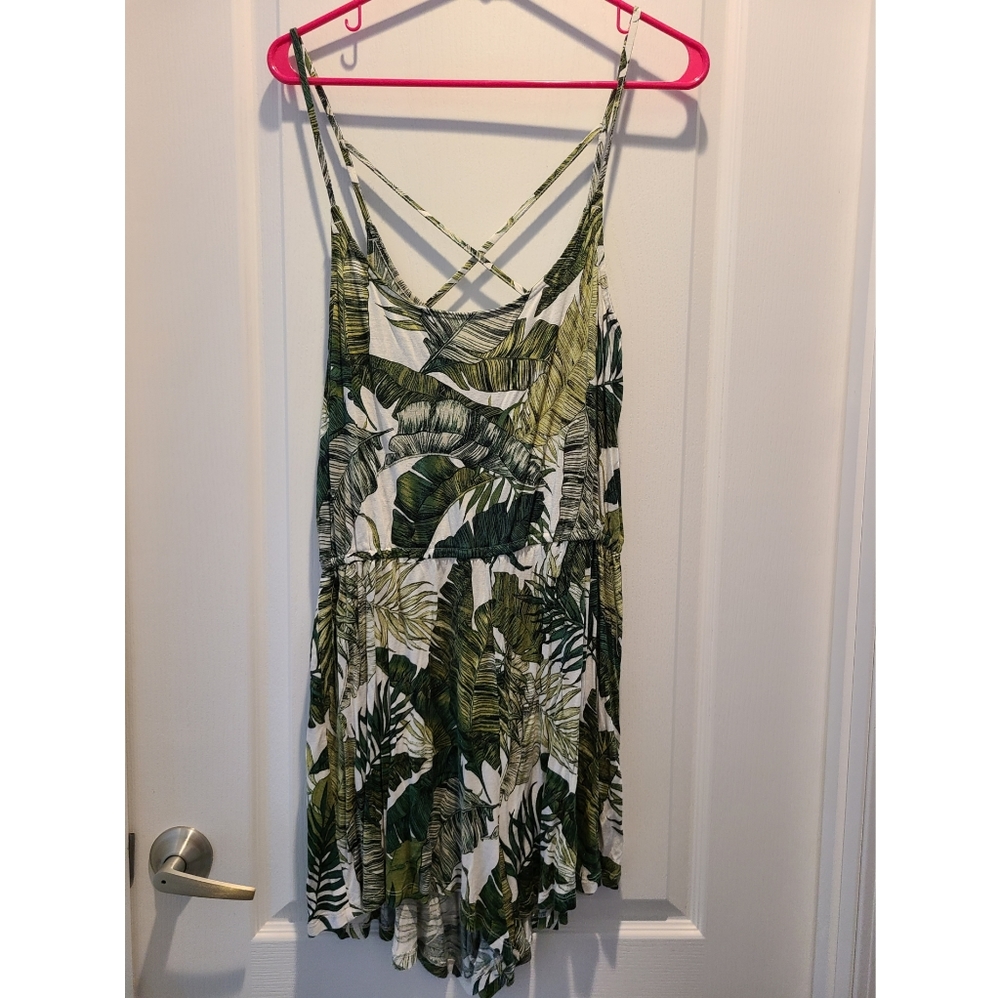 Green Floral Romper